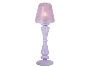 Photophore lampe en verre silje 31cm lilas