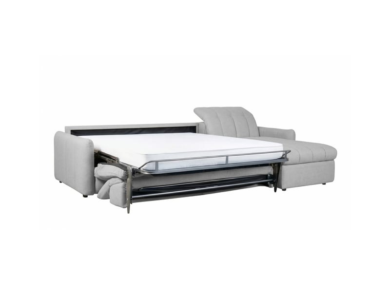  Canapé d'angle convertible roma avec relax électrique en tissu - gris clair ROMA - Conforama B