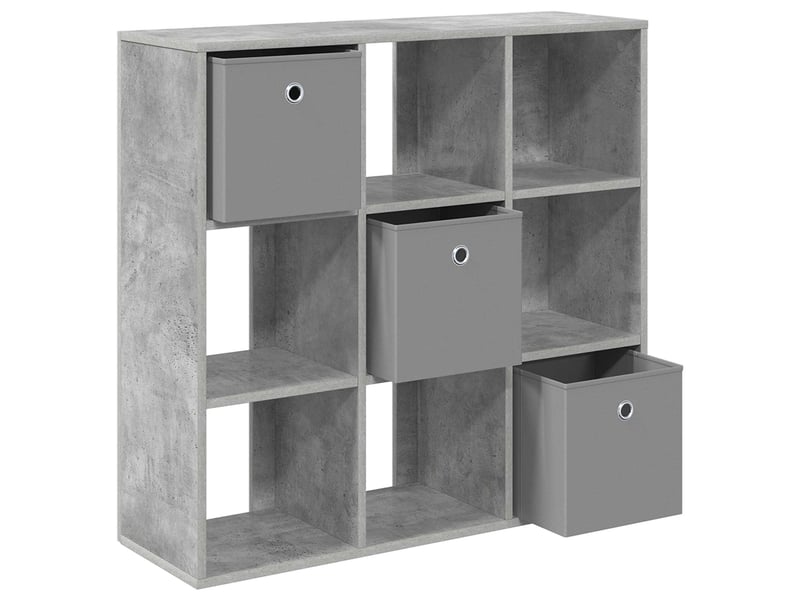  Buffet - bahut - meuble de rangement gris béton 88,5 x 29 x 84,5 cm  - Conforama E