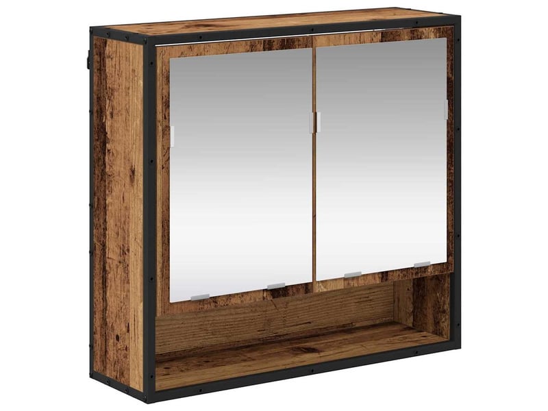  Ensemble de mobilier de salle de bain 3 pc bois ancien cf64270  - Conforama E