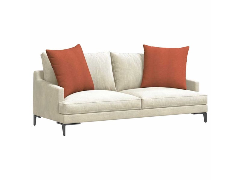  Lot de 2 coussins de canapé, coussins décoratifs rouge orange 60 x 60 cm cf59163  - Conforama C