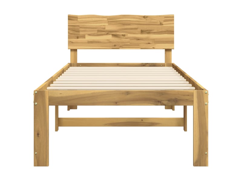  Lit simple- lit adulte -  cadre de lit simple avec tête de lit rostock blanc 90 x 200 cm  - Conforama C