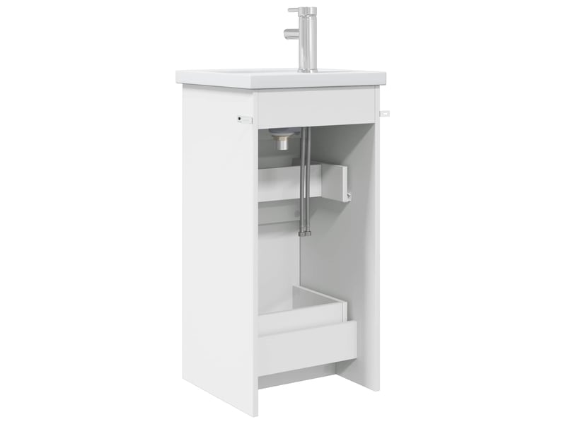  Meuble de salle de bain avec évier blanc 42x40x84.5 cm shl2618  - Conforama E