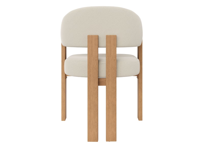  Lot de 6 chaises de salle à manger 49x47x78 cm ergonomiques métal beige et naturel  - Conforama C
