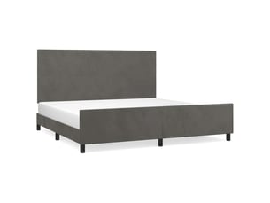 Lit 2 places 200x200 cm    coloris gris