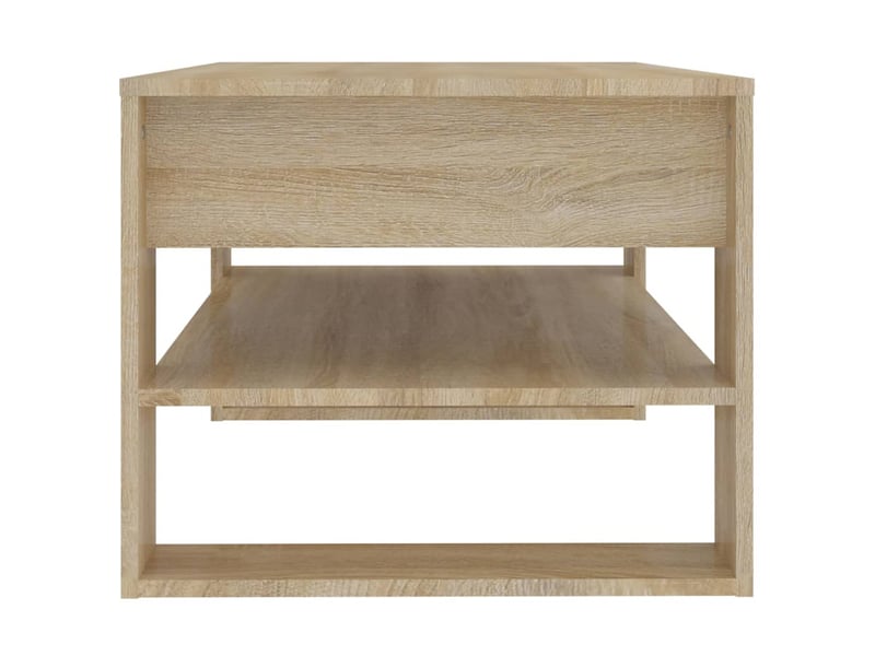  Table basse rectangulaire | table de salon chêne sonoma 102x55x45 cm bois d'ingénierie  - Conforama D