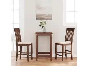 Lot de 2 tabouret de bar avec coussins en bois massif marron et caoutchouc shl70066