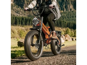 Vélo électrique pliable fat bike aoango k6f, 20×4, tout suspendu, orange