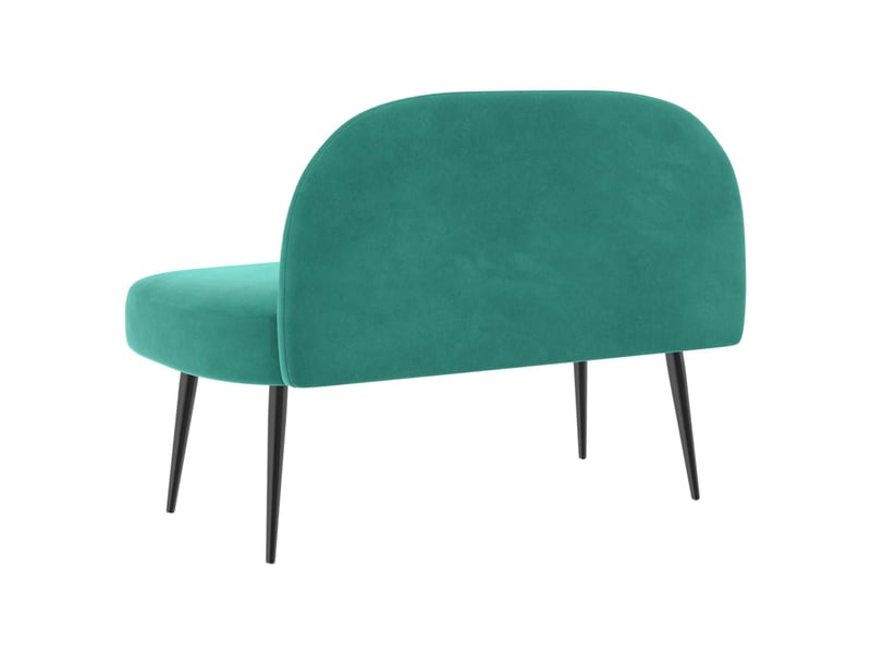  Banc rembourré avec dossier turquoise 110x60x76 cm velours  - Conforama D