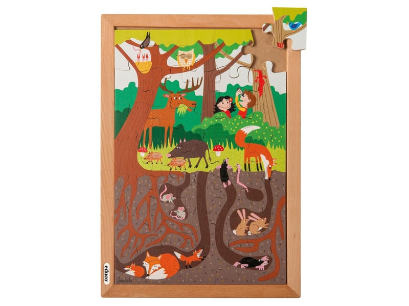  Educo dessus et dessous - dans la forêt  35 pièces de puzzle 8719924041298 - Conforama A