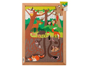 Educo dessus et dessous - dans la forêt — 35 pièces de puzzle