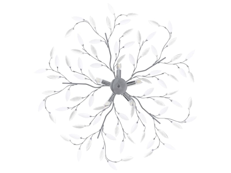  Plafonnier à bras feuille en cristal acrylique 5 ampoules e14  - Conforama C