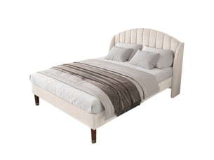 Lit 2 places 140x190 cm <strong></strong>  <strong></strong> coloris beige