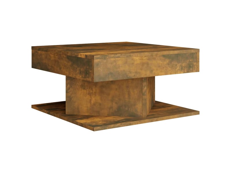  Table basse | table de salon chêne fumé 57x57x30 cm bois d'ingénierie  - Conforama A