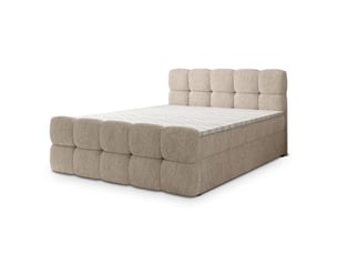 Lit avec rangement 140x200 cm <strong>MASSENO</strong> <strong></strong> coloris beige