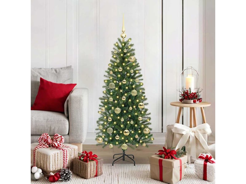 Sapin de noël artificiel, arbre de noël vert 120 cm pe et pvc shl446 - Conforama B