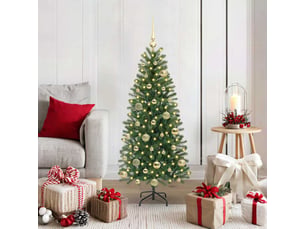 Sapin de noël artificiel, arbre de noël vert 120 cm pe et pvc shl446