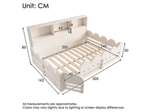 Lit avec rangement 140x200 cm <strong></strong>  <strong></strong> coloris blanc