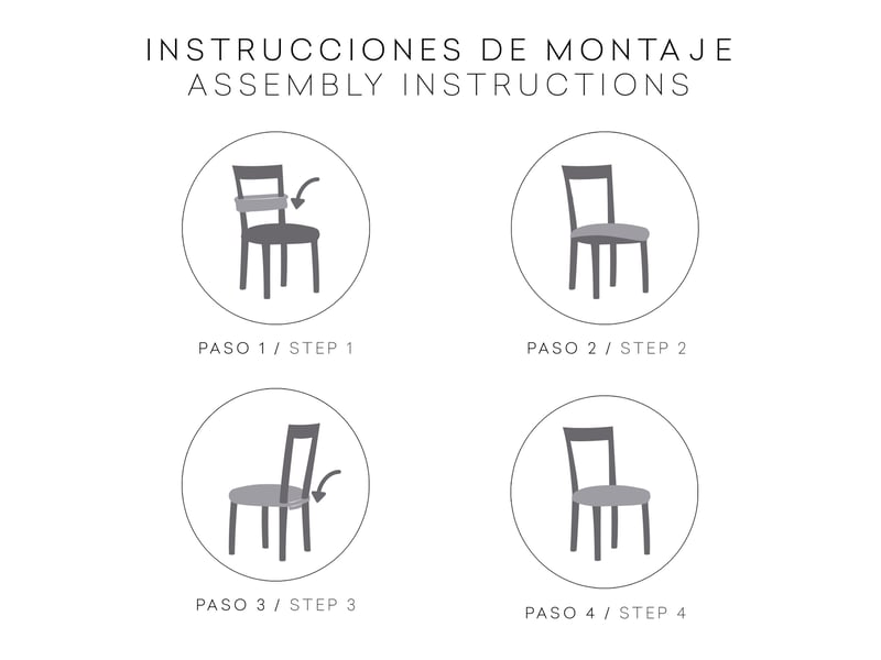 Lot de 2 housses de chaise ulises sans dossier  - Conforama E