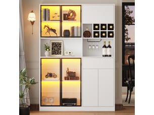 Vitrine coloris blanc - 140 cmx200 cm