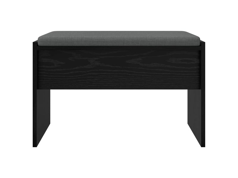  Banc d'entrée, banc interieur avec coussin chêne noir 63x38x40 cm  - Conforama E