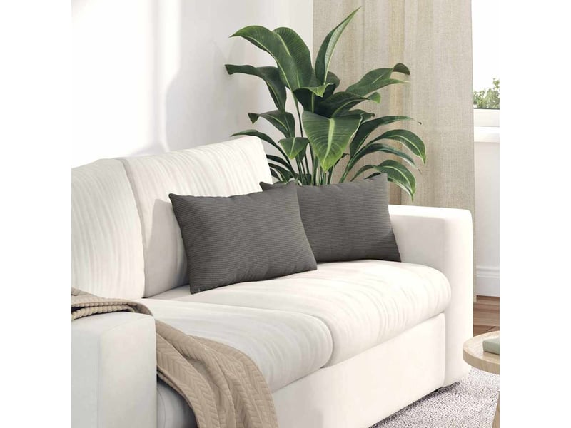 Lot de 2 coussins de canapé, coussins décoratifs gris clair 50 x 30 cm cf59067 - Conforama B