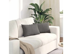 Lot de 2 coussins de canapé, coussins décoratifs gris clair 50 x 30 cm cf59067