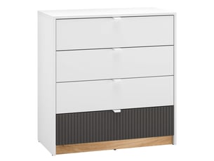 Buffet 0 porte(s) 4 tiroir(s) SELSEY Torino - 82 cm coloris blanc