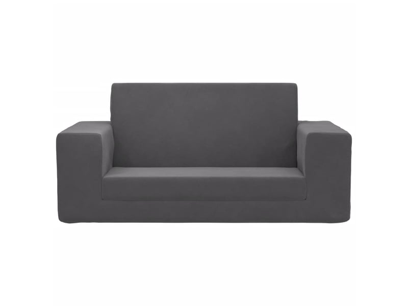  Canapé-lit pour enfants 2 places anthracite peluche douce  - Conforama C
