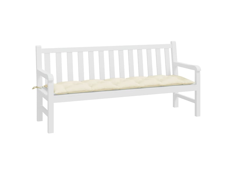  Coussin de banc de jardin, coussin d'assise crème 180x50x7 cm tissu oxford cf52716  - Conforama C