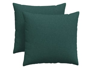 Lot de 2 coussins de canapé, coussins décoratifs tissu vert foncé 45 x 45 cm cf58985