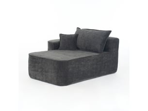 Canapé d'angle, canapé modulable, en chenille, assise profonde, style cloud, 264 cm, mobilier pour espace de vie, pour salon