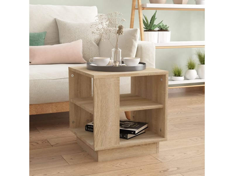  Table basse | table de salon chêne sonoma 40x40x43 cm bois d'ingénierie  - Conforama B