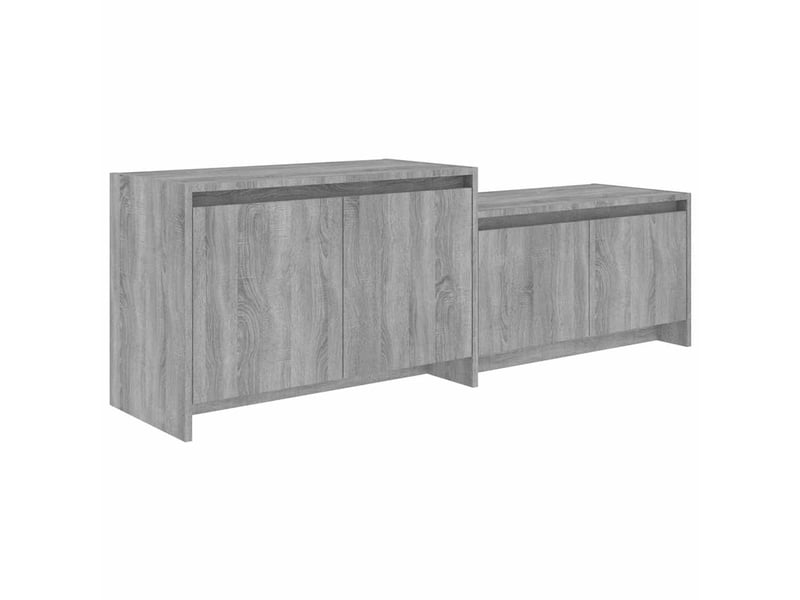  Meuble tv - banc tv - meuble de rangement sonoma gris 146,5x35x50 cm bois d'ingénierie  - Conforama A