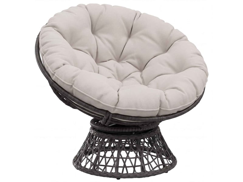 Coussin de chaise suspendue, coussin d'assise vianen 100 % polyester blanc cf54262 - Conforama C