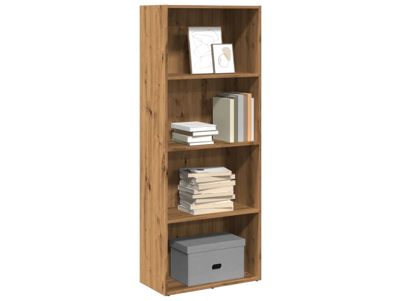  Bibliothèque, étagère de rangement chêne artisanal 60x30x152 cm bois d'ingénierie  - Conforama B