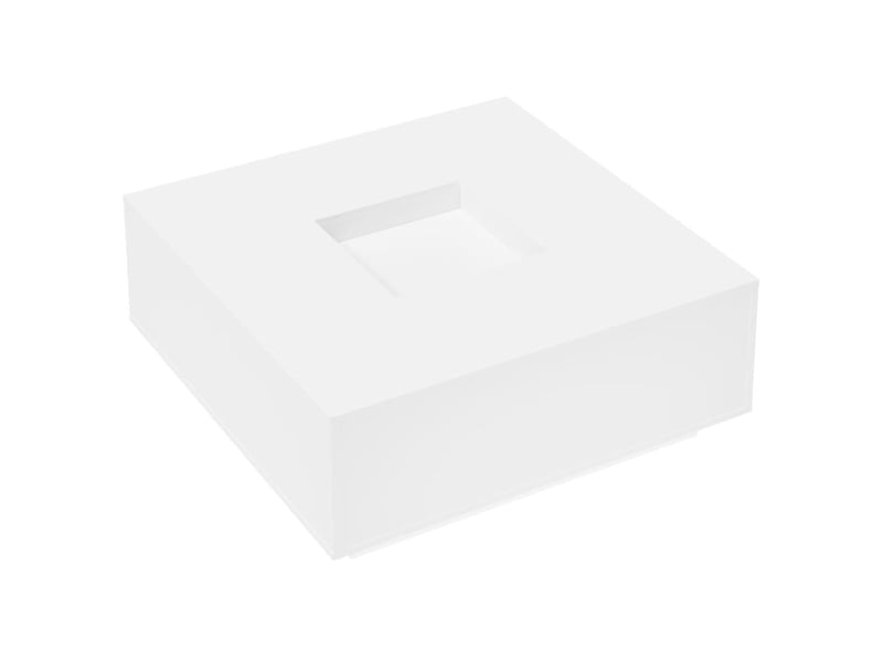  Table basse | table de salon blanc 100x100x40 cm bois d'ingénierie  - Conforama D