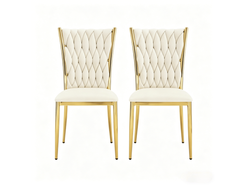  Chaises de cuisine élégantes – ensemble 2 pièces: chaises à manger et salon, dossier haut  - Conforama A