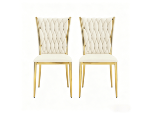 Chaises de cuisine élégantes – ensemble 2 pièces: chaises à manger et salon, dossier haut
