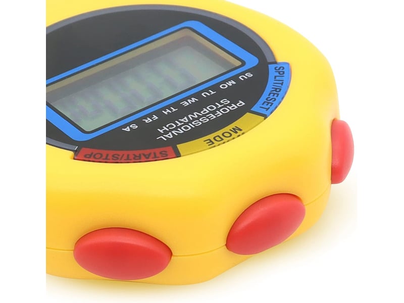  Lot de 12 chronomètres, chronomètres, minuteurs, grand écran avec date, heure et fonction alarme, les entraîneurs de et les arbitres (jaune) none - Conforama C