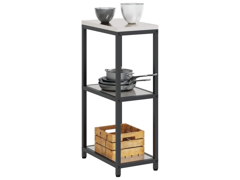  Étagère de cuisine, étagère de rangement hattem argenté 30x50x92cm acier shl3157  - Conforama C