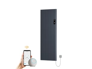 Emke radiateur électrique à convection 2000w, panneau chauffant mural en aluminium 160x54,5cm, thermostat wifi, anthracite