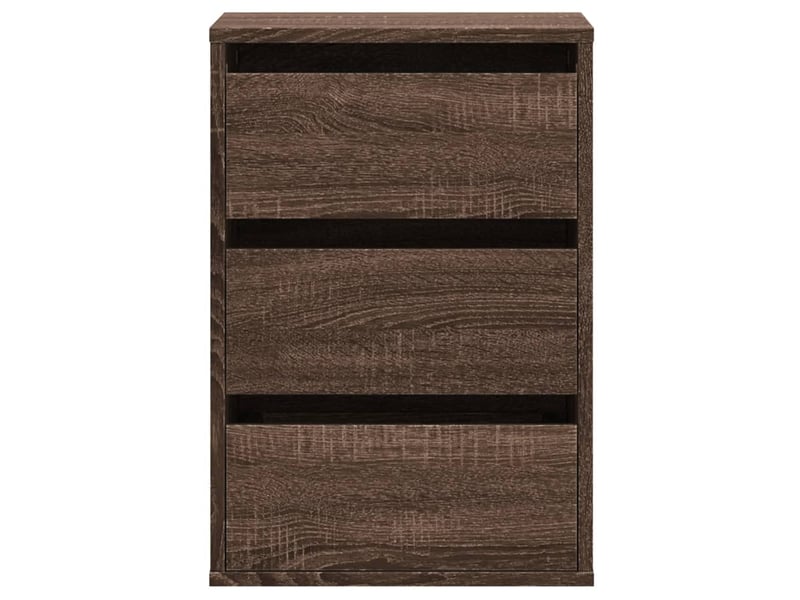  Commode chambre adulte, commode d'angle chêne marron 40x41x58 cm bois d'ingénierie  - Conforama D