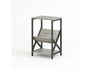 Table basse rectangulaire coloris gris - 30 cmx40 cm