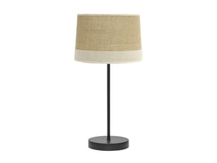 Lampe à poser fabrilamp tietar e14 coloris jutebeige 44 x 22 x 22 cm