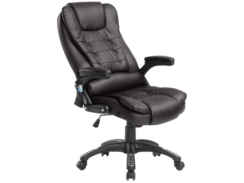 Fauteuil de bureau gaming massant, 6 points de vibration, chaleur, similicuir, ergonomique - Conforama A