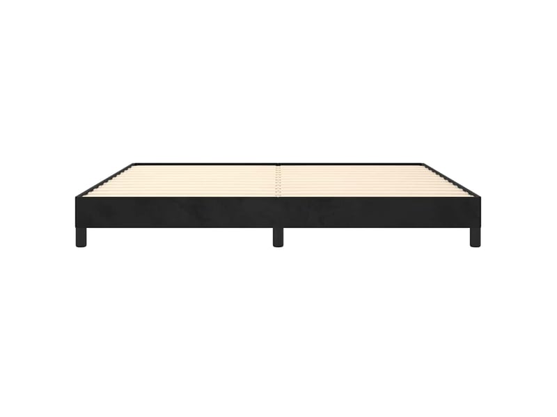  Lit double- lit adulte -  cadre de lit sans matelas noir 200x200 cm velours  - Conforama D