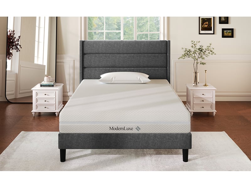  Matelas en mousse tcqpz 90 x 200 cm 20 cm 7 zones réversible h2 h3 blanc  - Conforama D