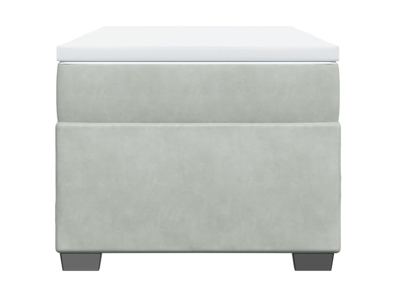  Lit simple, sommier à lattes de lit et matelas gris clair 100x200cm velours shl98042  - Conforama D