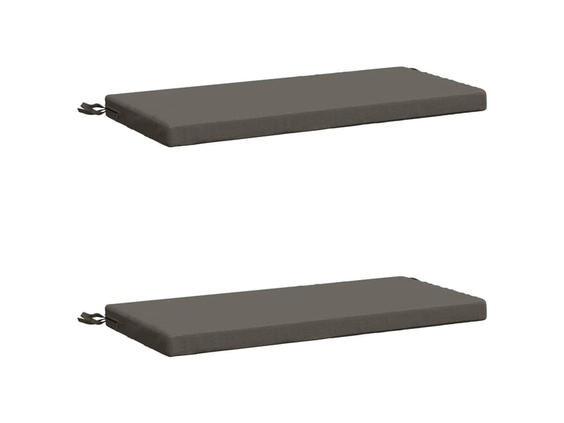  Lot de 2 coussins de banc, coussins d'assise soest 100 % polyester gris cf57267  - Conforama A
